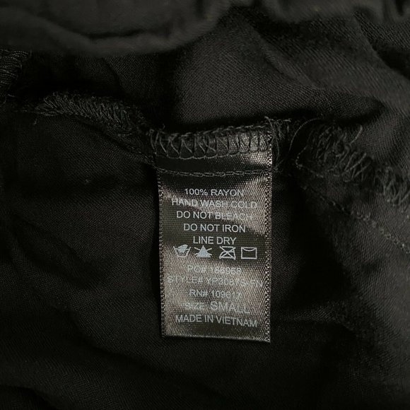 FASHION NOVA Blk Soft Pull On Tie Front Pants #BM4 - Picture 7 of 9